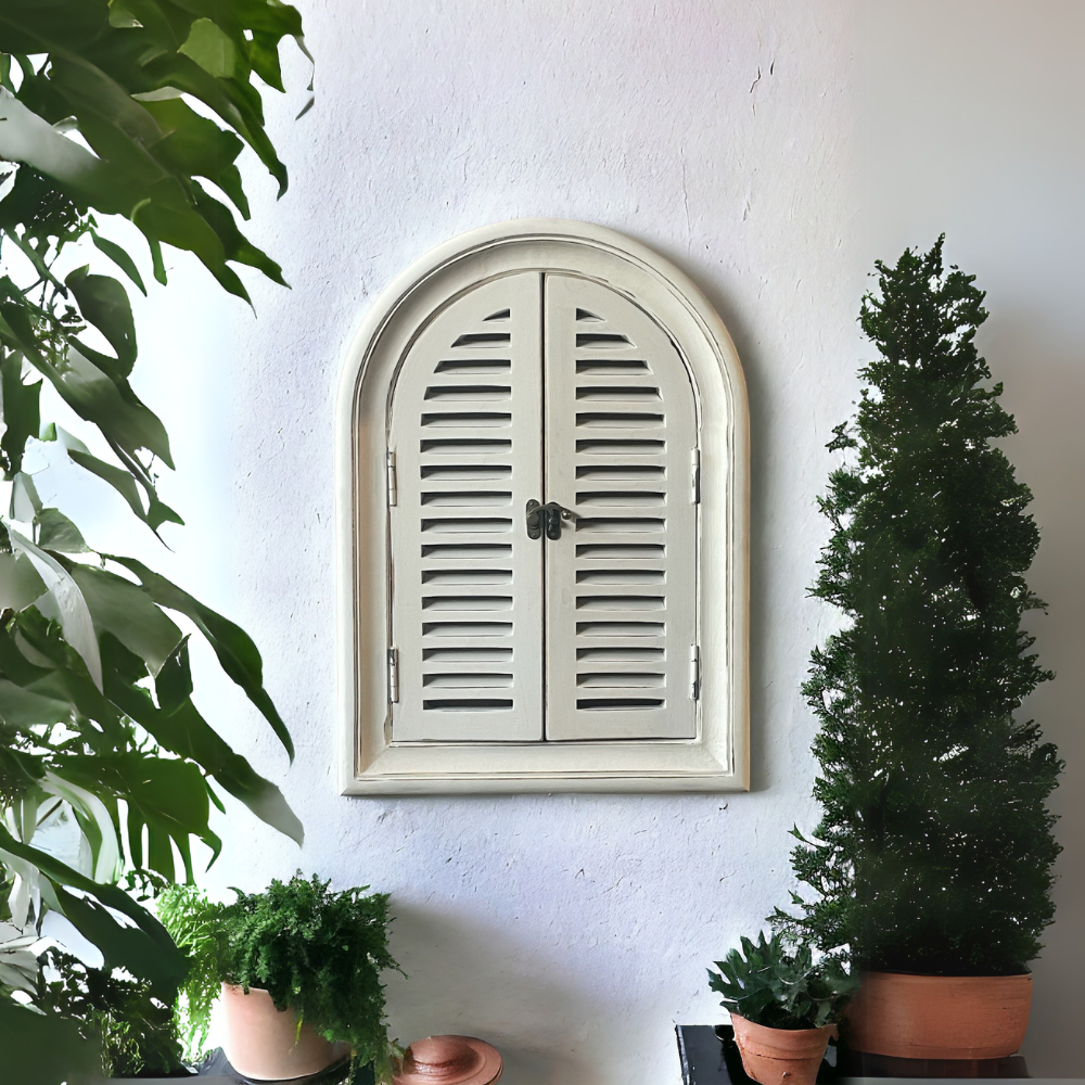 Arched Slatted Mirror