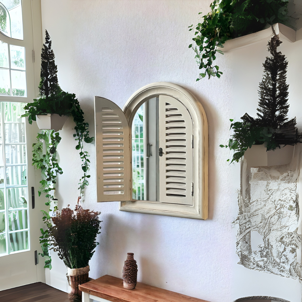 Arched Slatted Mirror