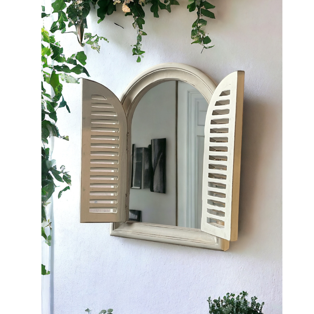 Arched Slatted Mirror