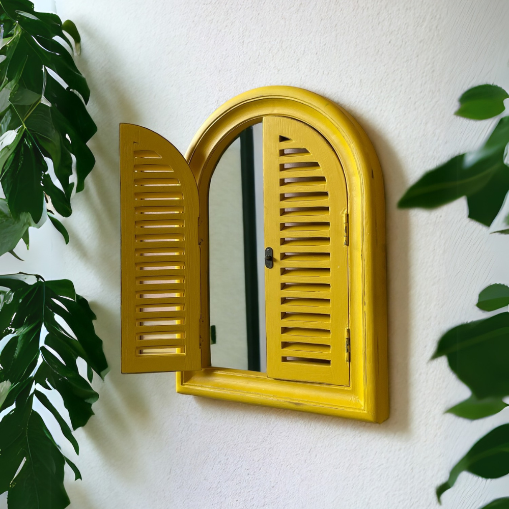 Arched Slatted Mirror