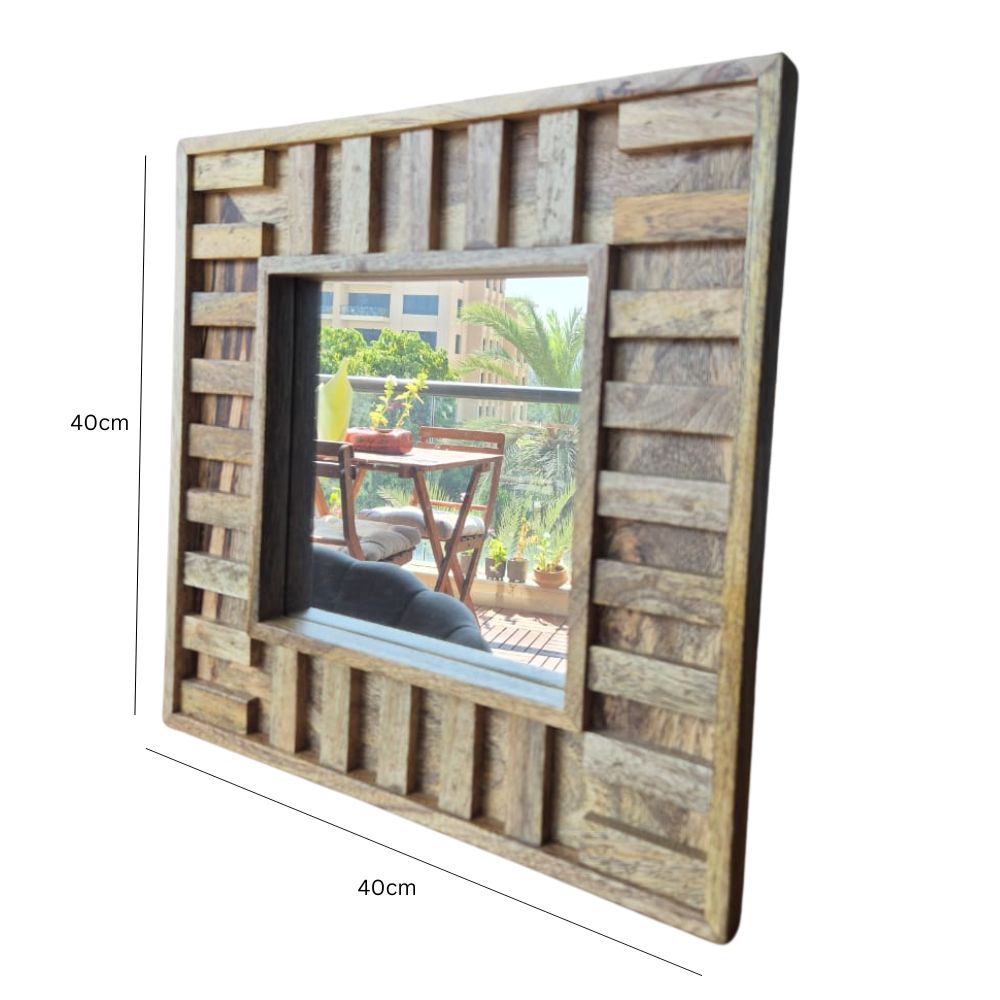Carved Wooden Mirror