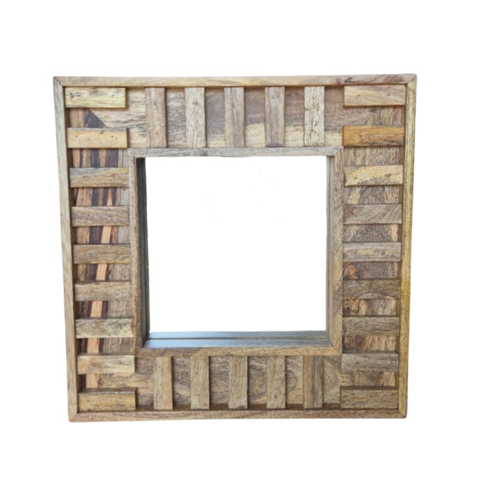 Carved Wooden Mirror