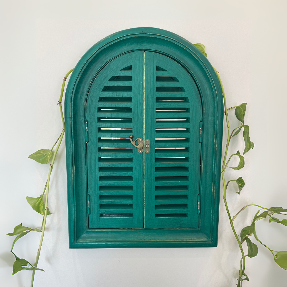 Arched Slatted Mirror