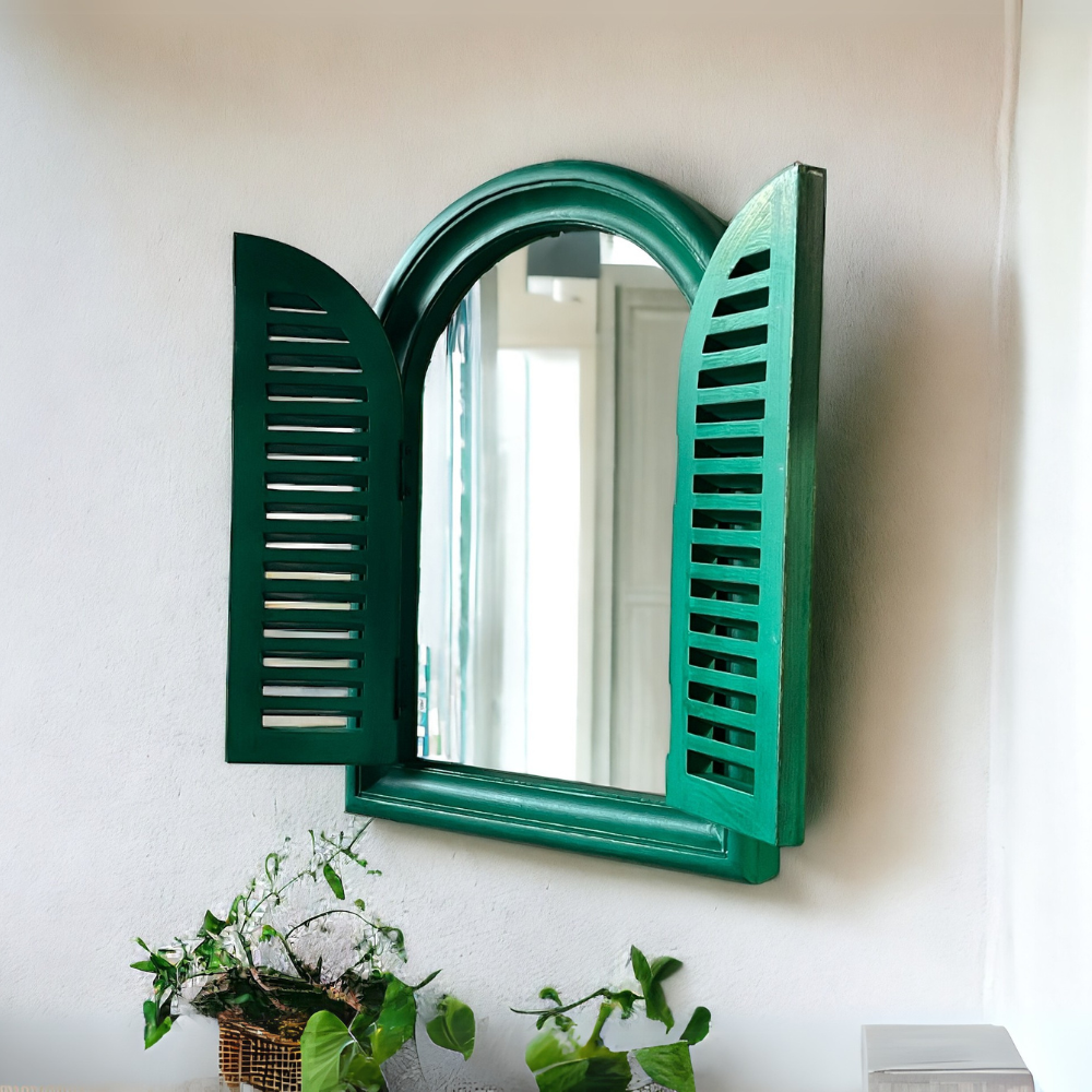 Arched Slatted Mirror