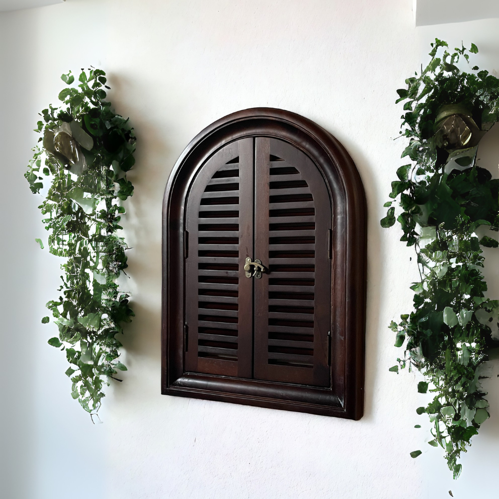 Arched Slatted Mirror
