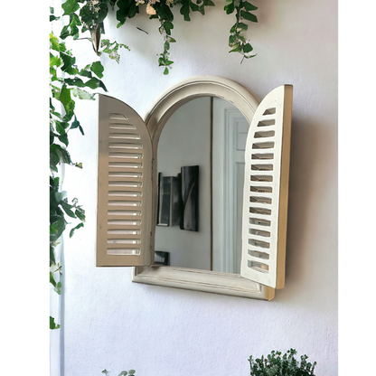 Arched Slatted Mirror