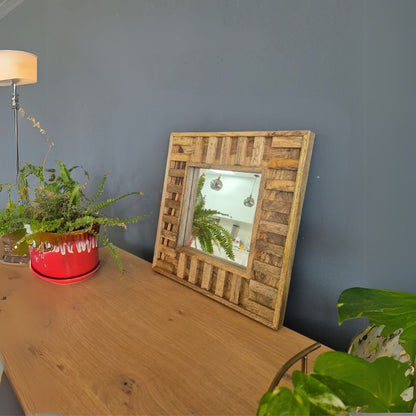Carved Wooden Mirror